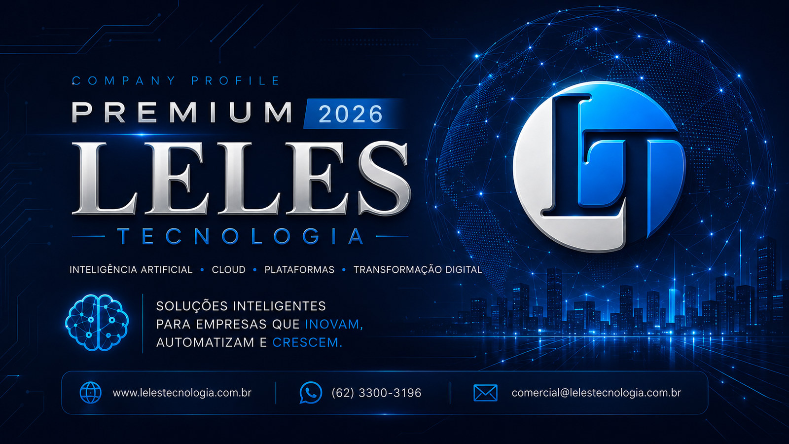 Capa da apresentação oficial LELES TECNOLOGIA